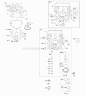 Engine Sump Diagram and Parts List for  Briggs and Stratton Engine